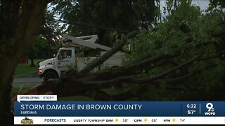 Storm damage in Brown County