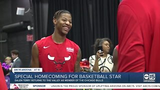 Special homecoming for Chicago Bull during game against Phoenix Suns