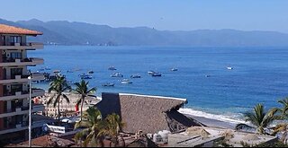 A Look at the Sea from Our Hotel Roof, Puerto Vallarta, Mexico