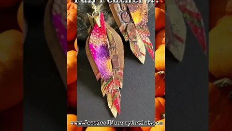 ESSENCE OF THINGS UNSEEN, 3 inch, leather feather earrings