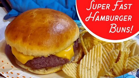 Super Fast Hamburger Buns 🍔 "40 Minute Hamburger Buns" are also great as dinner rolls! DELICIOUS! 😋