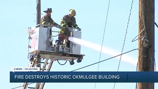 Firefighters battle flames at historic Okmulgee building