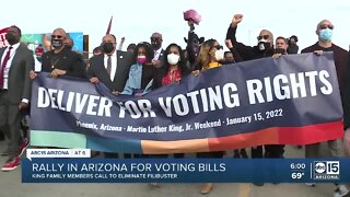King family rally in Arizona for voting bills for MLK Day