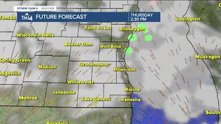Warmer Thursday with scattered showers