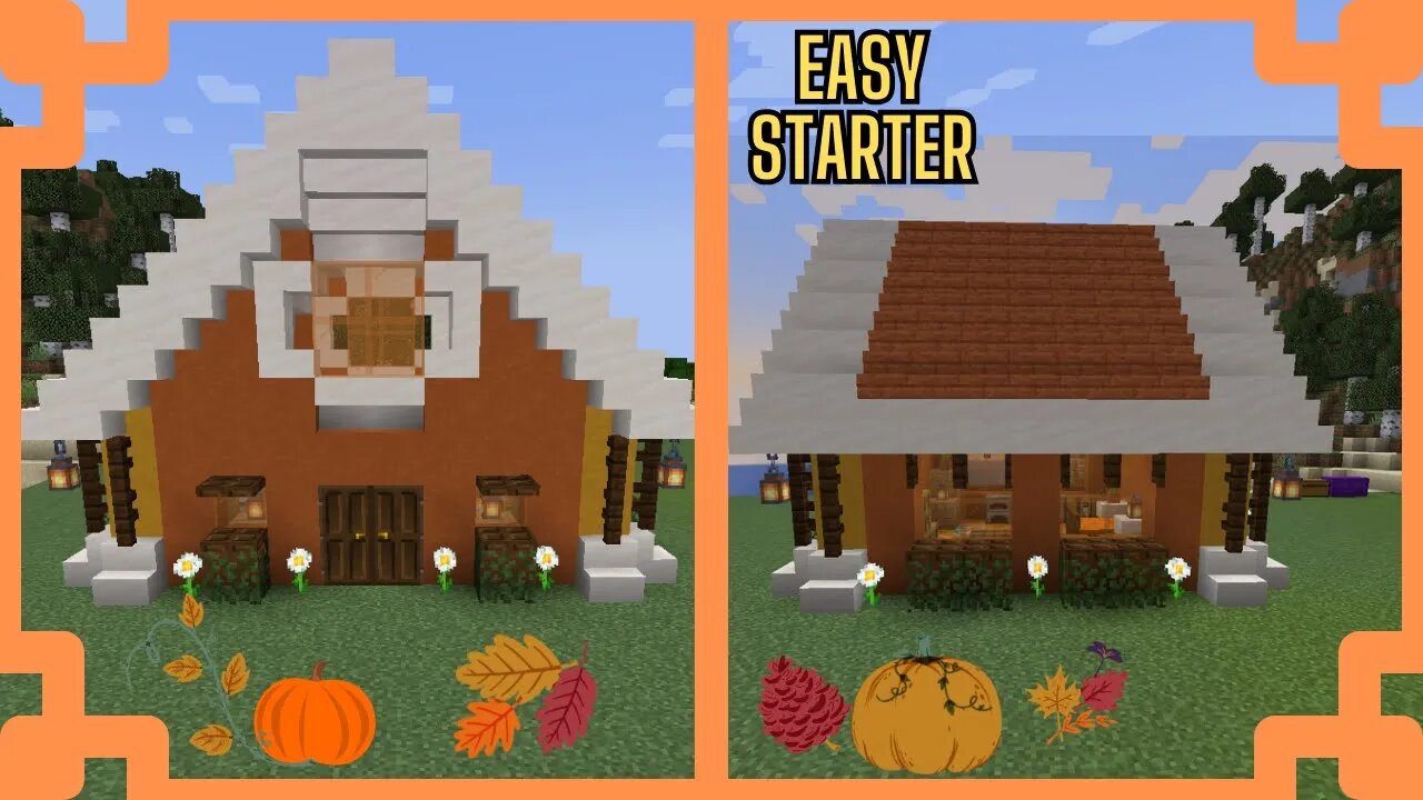 Minecraft: Starter House Tutorial - How to Build a House in Minecraft /  Easy / 
