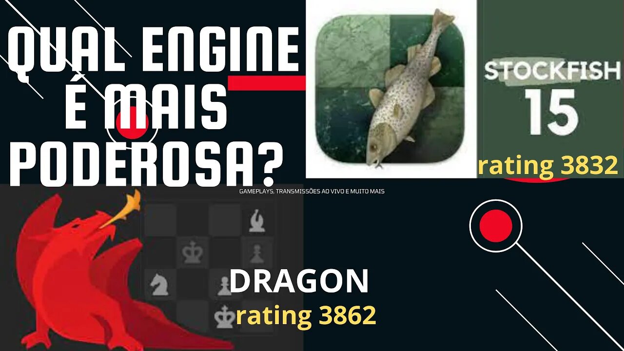 OLHA O RATING DAS ENGINES: DRAGON VS STOCKFISH 15 NNUE #Xadrez