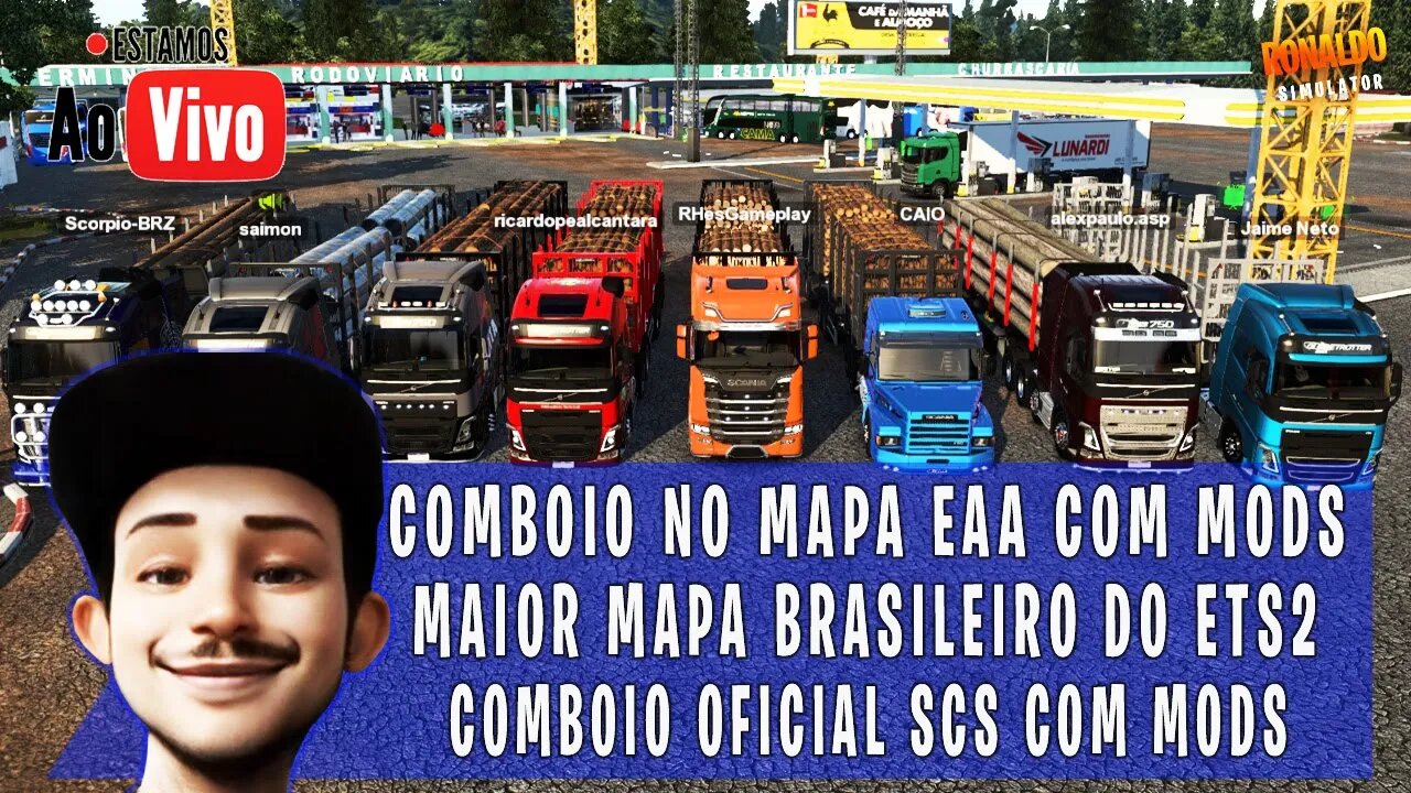 COMBOIO COM MODS BRASILEIROS MAPA EAA MAIOR MAPA BRASILEIRO DO EURO TRUCK SIMULATOR BETA