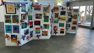 Middle Schoolers artwork on public display