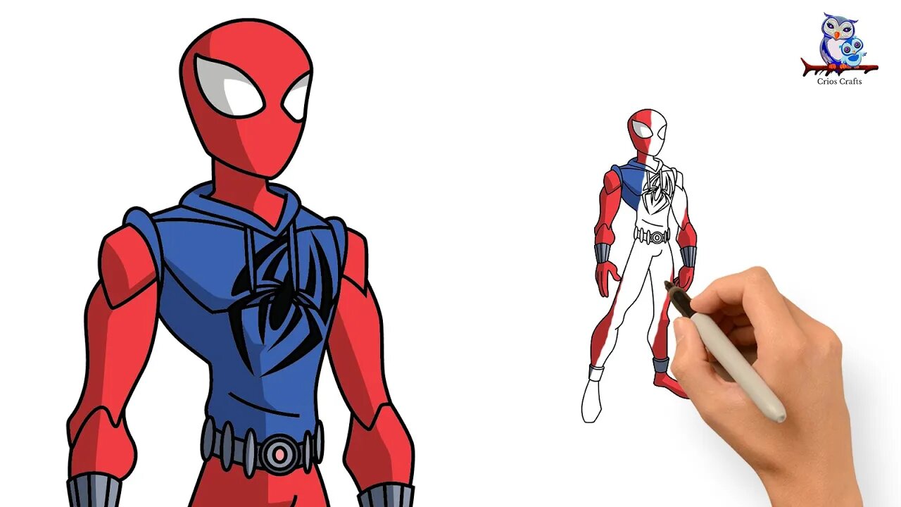 How To Draw Scarlet Spider Ultimate SpiderMan