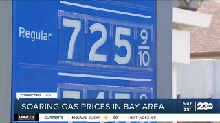 Gas prices soar in Bay Area