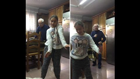 Girl Dances To ‘Despacito’ Without Realizing Her Grandpa Steals The Show