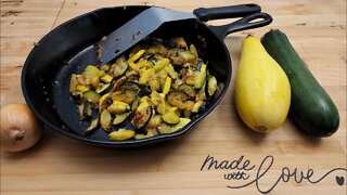 Fried Squash – Sauteed Zucchini – The Easy Way - 100 Year Old Recipe - The Hillbilly Kitchen