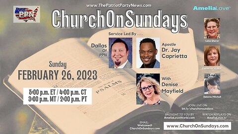 Church On Sundays, with Dallas and Apostle Dr. Jay Caprietta | February 26 2023
