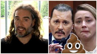 Russell Brand Reacts to VIRAL “Poopgate” Depp vs Heard video