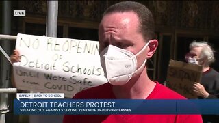 Detroit teachers protest, speak out against in-person learning