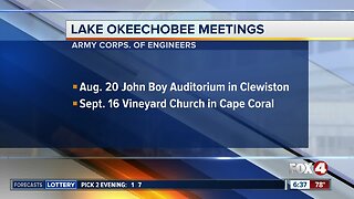 Army Corps of Engineers schedules Lake O meetings