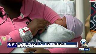 Woman gives birth to baby No. 6 on Mother's Day