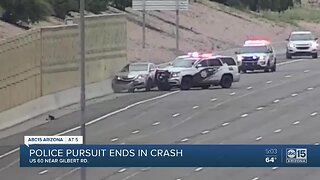 VIDEO: Suspect crashes on US-60 after police pursuit