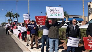 Las Vegas Trump supporters protest impeachment, investigation