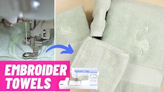 How to Monogram Towels with an Embroidery Machine | UPDATED 2021