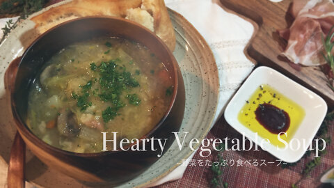 Hearty vegetable soup: Simple & easy nutritious dinner for days