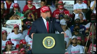 President Trump touts accomplishments during late-night rally in South Florida