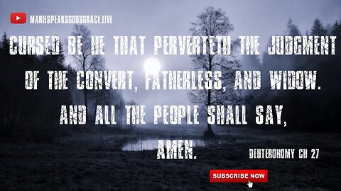 Deuteronomy ch 27: Cursed be the one who perverts the rights of the convert, the fatherless, and …