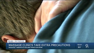 Massage therapists resume hands-on work with extra precautions