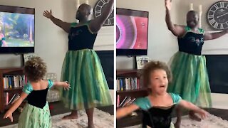 Epic daddy & daughter quarantine dance with costumes