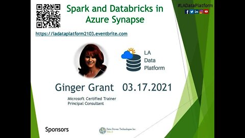 March 2021 - Spark and Databricks in Azure Synapse by Ginger Grant (@desertislesql)