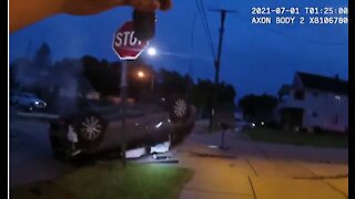 BODYCAM: Suspect Rams Cruiser, Takes Off, Crashes, Dies From Self Inflicted Gunshot Wound