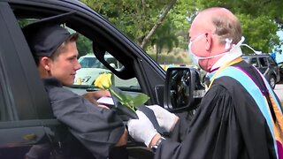 Boca Raton high school students participate in drive-through graduation ceremony