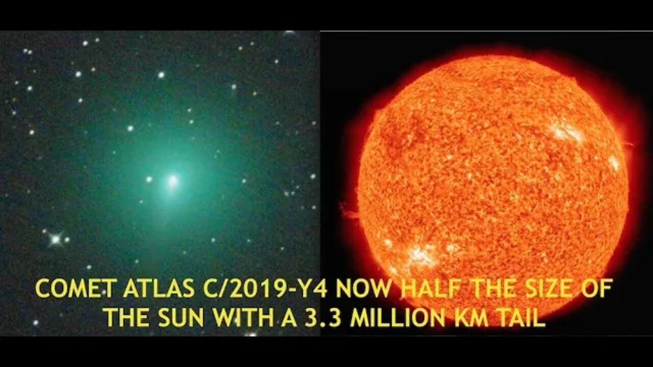 May 23rd, Comet Atlas Half the Size of the Sun