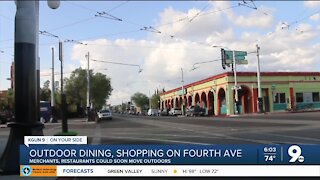 Outdoor dining, shopping possibility on Fourth Ave