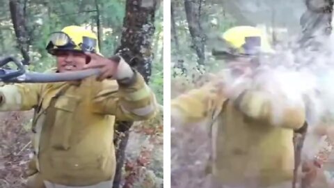 Epic fireman fail deals dose of instant karma
