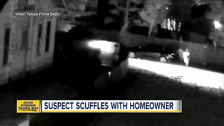 Video shows homeowners confront burglar