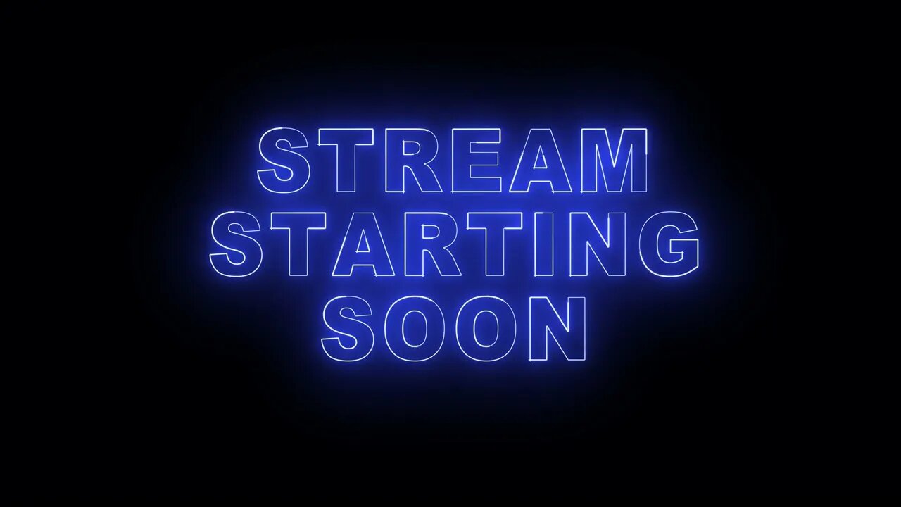 Blue Neon Stream Starting Soon Overlay Background Backdrop Motion ...