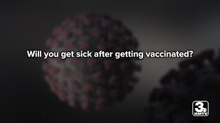 Common COVID-19 Vaccine Questions: Will you get sick after getting vaccinated?