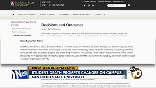 SDSU student death prompts changes on campus