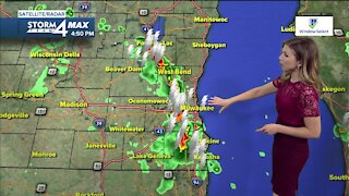 Scattered showers move through Wednesday evening