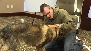 Mountain home airman reunited with his military dog from South Korea