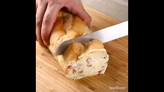 Bread Stuffed with Cream Cheese and Spices