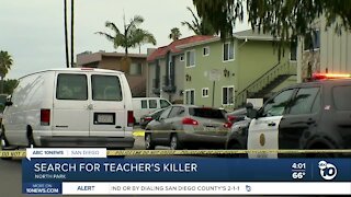 Search on for person suspected of killing San Diego teacher