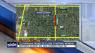 TRAFFIC ALERT: Closures on Cloverdale road to begin Monday