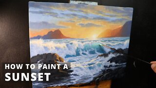 How to Paint a SUNSET
