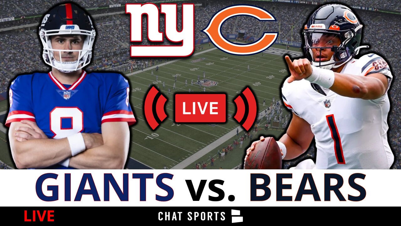 Giants vs. Bears Live Streaming Scoreboard, Play-By-Play, Highlights, Stats  & Updates