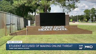 Student arrested for emailing gun threat to Three Oaks Middle School