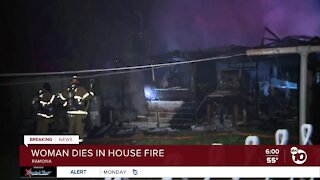 Woman dies in Ramona home fire