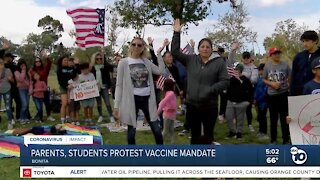 South Bay Parents and students protest vaccine mandate