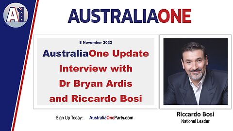 AustraliaOne Party - AustraliaOne Update. Interview with Dr Bryan Ardis and Riccardo Bosi
